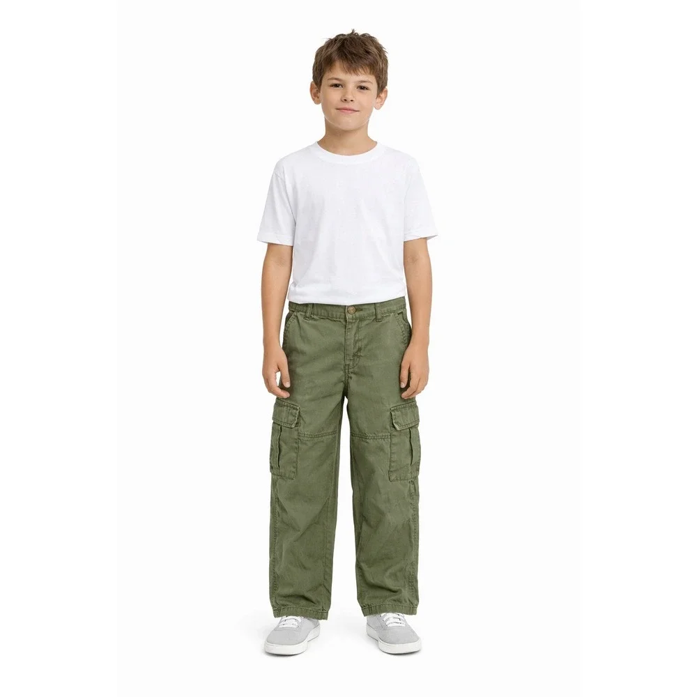 OLD NAVY Olive Green Cargo Pants Boys Size‎ 12 Baggy Utility Style